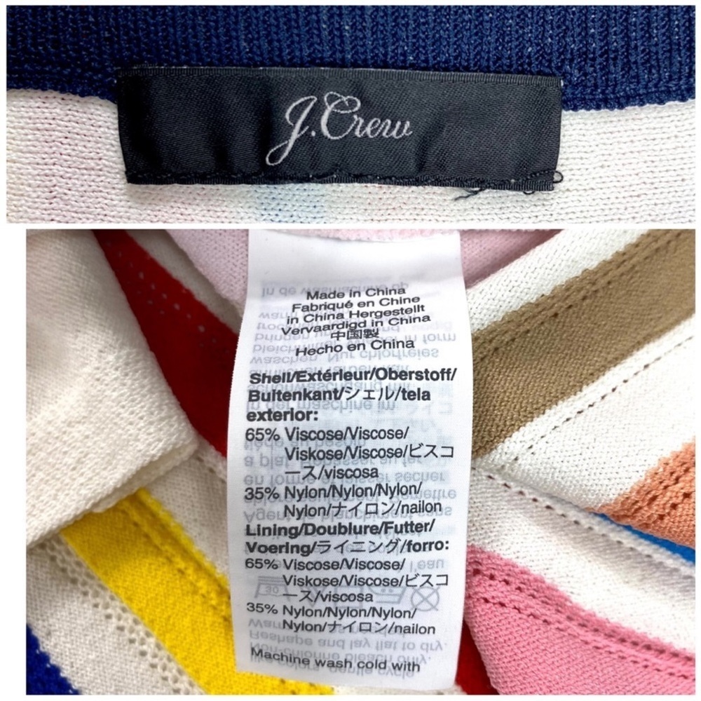 J.Crew Rainbow Striped Flowy Knit Midi Skirt Size S Style L6946 - Picture 6 of 11